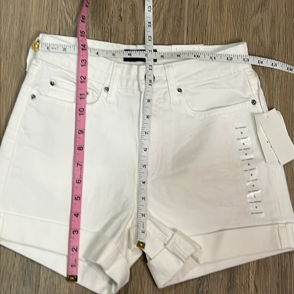 Free Assembly Jean Shorts Bone White Rolled Up Cuff Vintage Look 80’s Fall - Picture 8 of 12